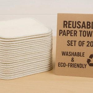 22 Reusable Paper Towels Set of 20 Washable and Eco Friendly