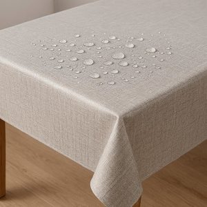 25 Waterproof Vinyl Tablecloth for Rectangle Tables Stain Resistant and Durable