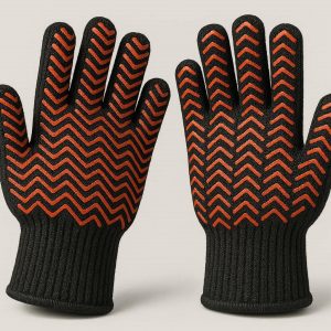 5 Heat Resistant Gloves for Kitchen with Non Slip Grip Pattern