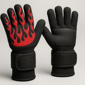8 Heat Proof Kitchen Gloves with Wrist Support for Heavy Lifting